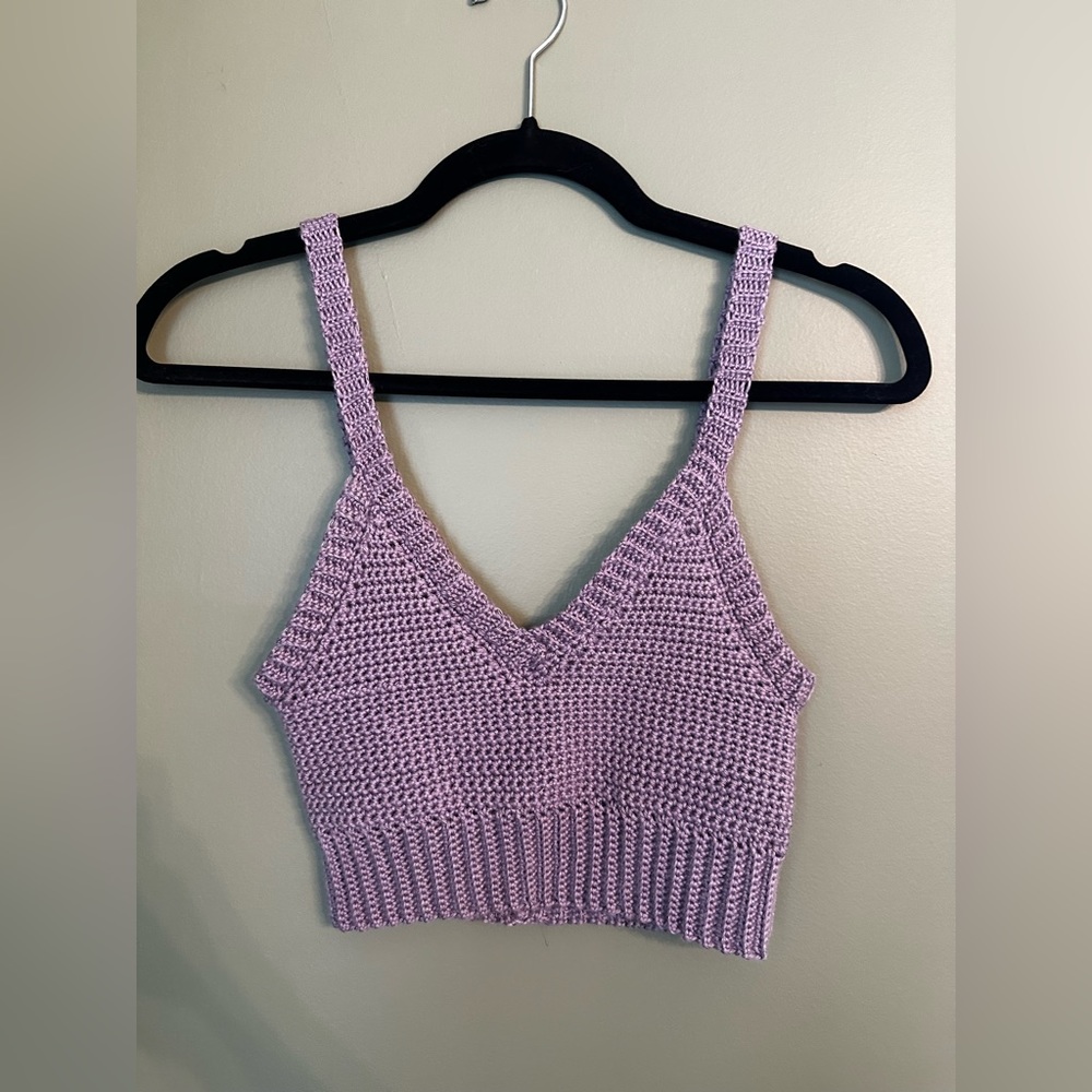 Handmade By Me Purple Crop Top